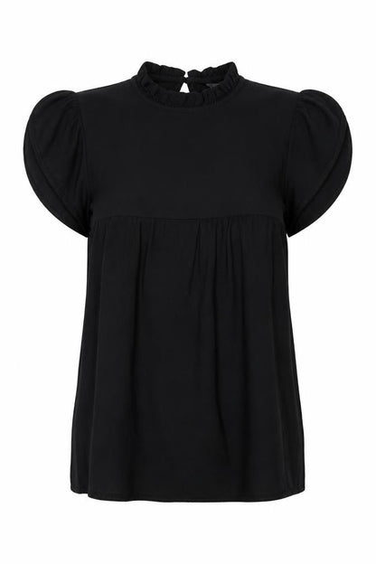 Womens UK Size 6 New Look Black Basic Blouse