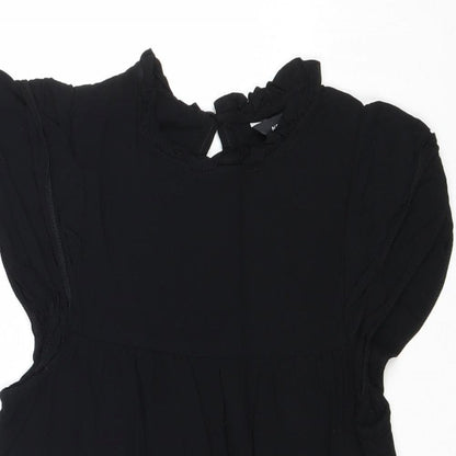 Womens UK Size 6 New Look Black Basic Blouse