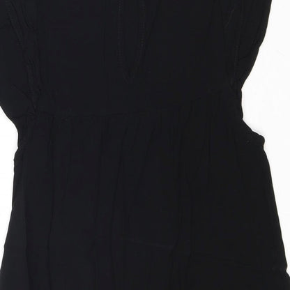 Womens UK Size 6 New Look Black Basic Blouse