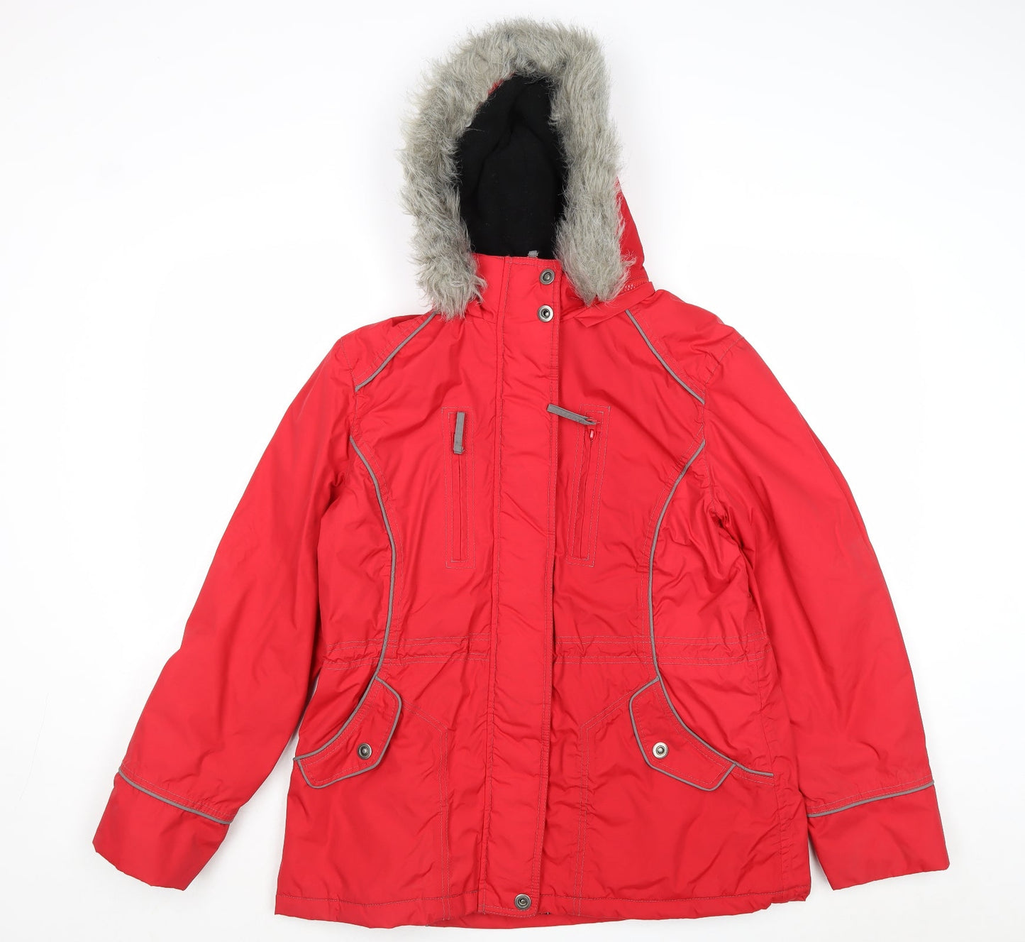 Womens UK Size 12 Savoir Red Windbreaker Coat