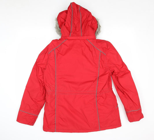 Womens UK Size 12 Savoir Red Windbreaker Coat