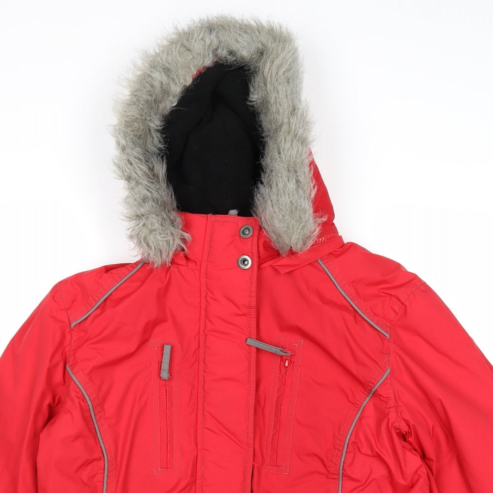Womens UK Size 12 Savoir Red Windbreaker Coat