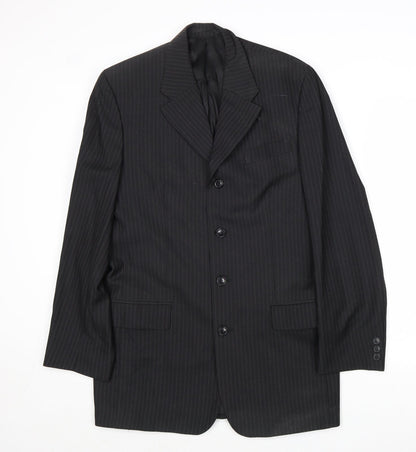 Mens UK Size 40 Preworn Regular Black Suit Jacket