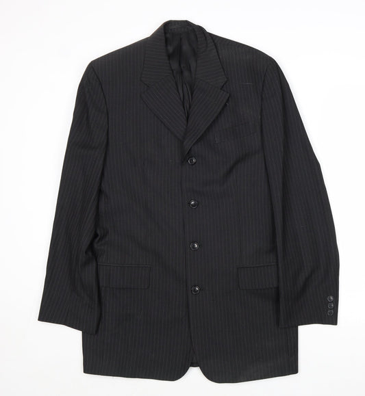 Mens UK Size 40 Preworn Regular Black Suit Jacket