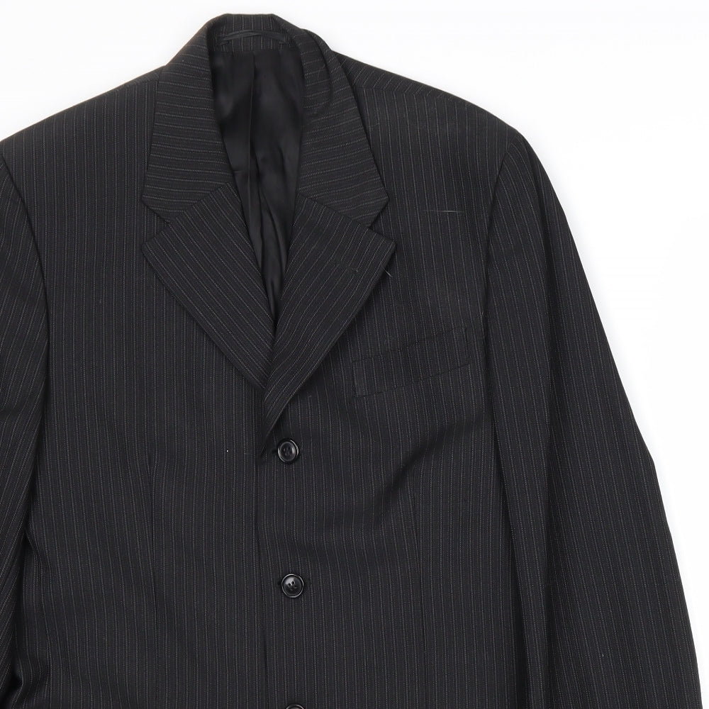Mens UK Size 40 Preworn Regular Black Suit Jacket