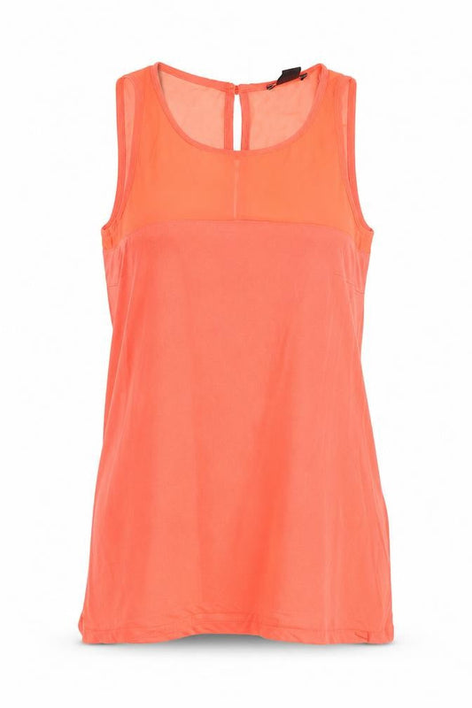 G&M Womens Pink Polyester Basic Tank Size XS Round Neck