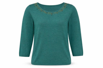 Womens UK Size 10 Marks and Spencer Green Pullover Jumper