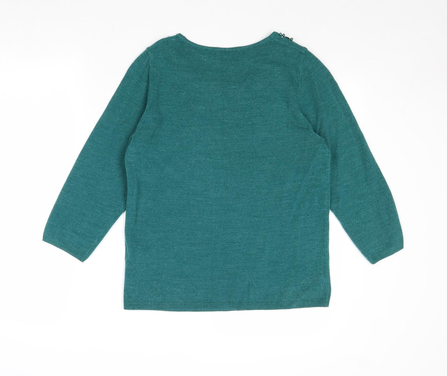 Womens UK Size 10 Marks and Spencer Green Pullover Jumper