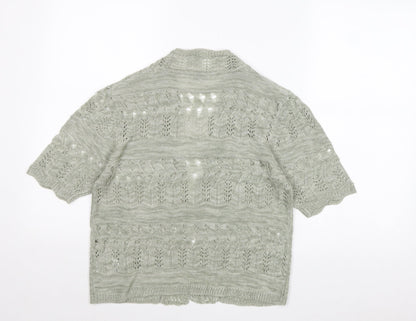Womens UK Size 10 Damart Green Cardigan Jumper