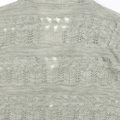 Womens UK Size 10 Damart Green Cardigan Jumper