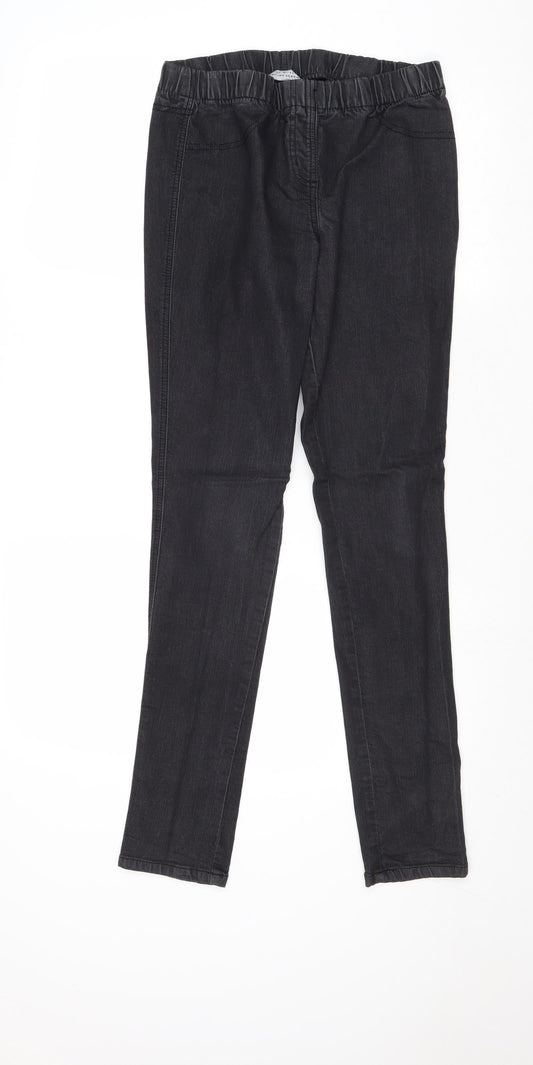 Dorothy Perkins Womens Black Cotton Jegging Jeans Size 12 Regular