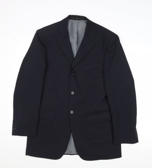 Mens UK Size 38 Marks and Spencer Regular Blue Suit Jacket