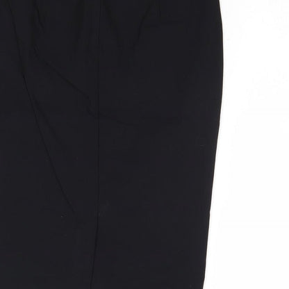 New Look Womens Black Viscose A-Line Skirt Size 10 Zip