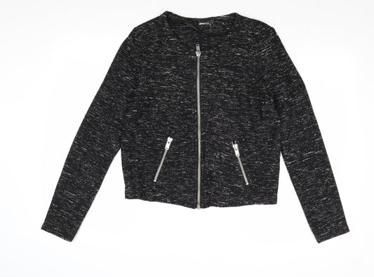 Gina Tricot Womens Black Jacket Blazer Size M Zip