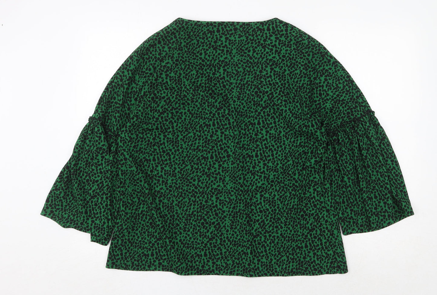 Womens UK Size 10 River Island Green Basic Blouse
