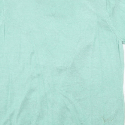 Womens UK Size 14 Per Una Green Pullover Jumper