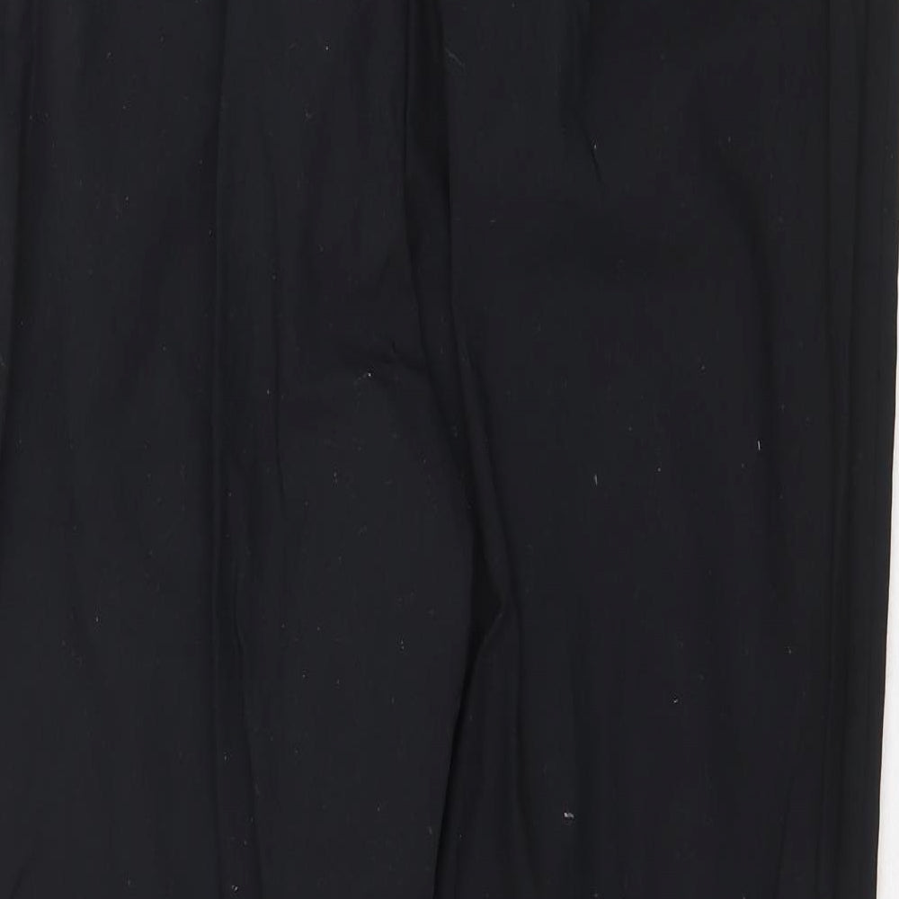 Betty Jackson Womens Black Cotton Dress Pants Trousers Size 14 Regular Zip
