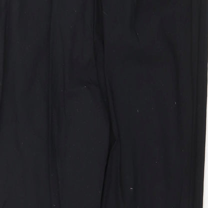 Betty Jackson Womens Black Cotton Dress Pants Trousers Size 14 Regular Zip
