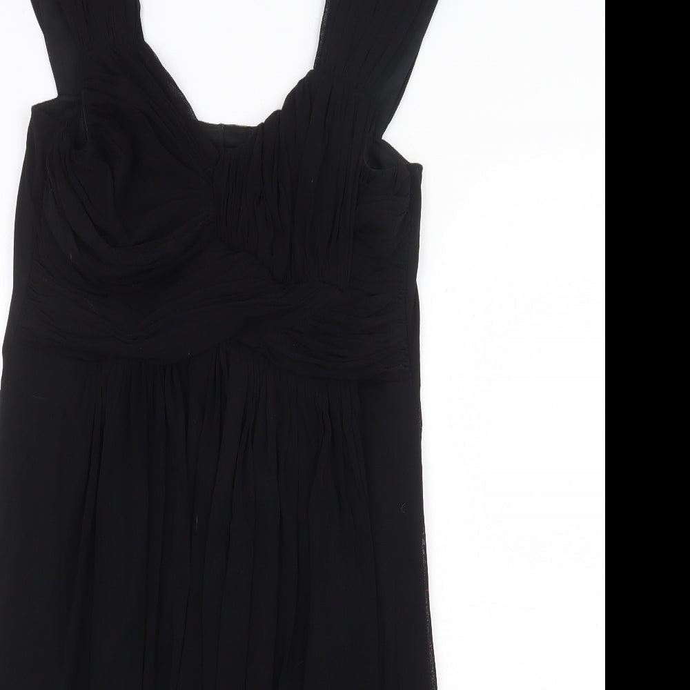 M&Co Womens Black Nylon Trapeze & Swing Size 12 Round Neck Pullover