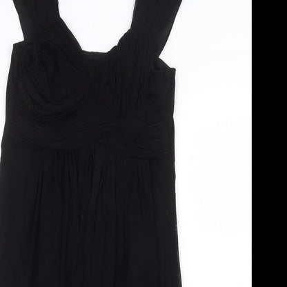 M&Co Womens Black Nylon Trapeze & Swing Size 12 Round Neck Pullover