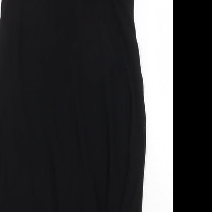 M&Co Womens Black Nylon Trapeze & Swing Size 12 Round Neck Pullover
