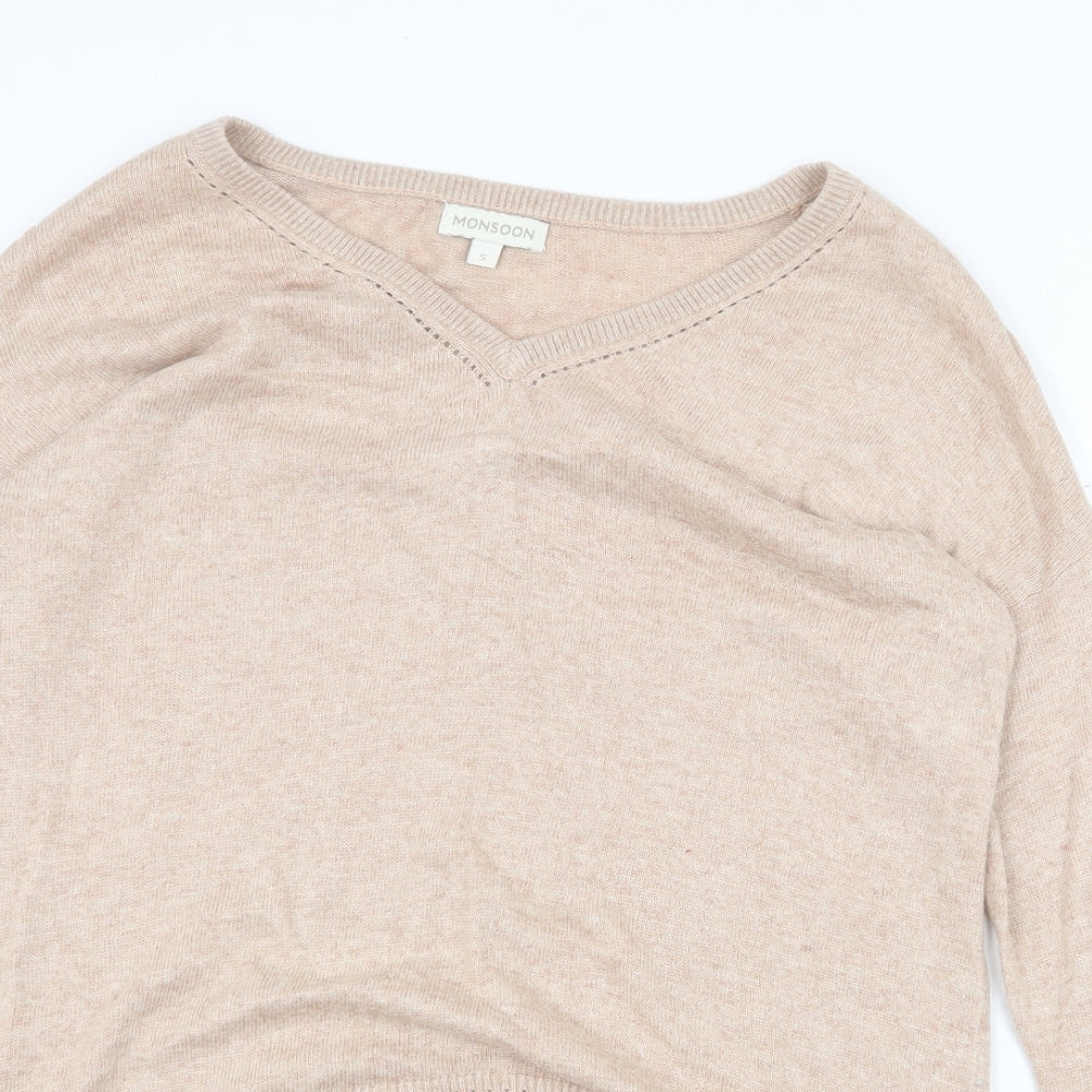 Womens UK Size S Monsoon Beige Pullover Jumper