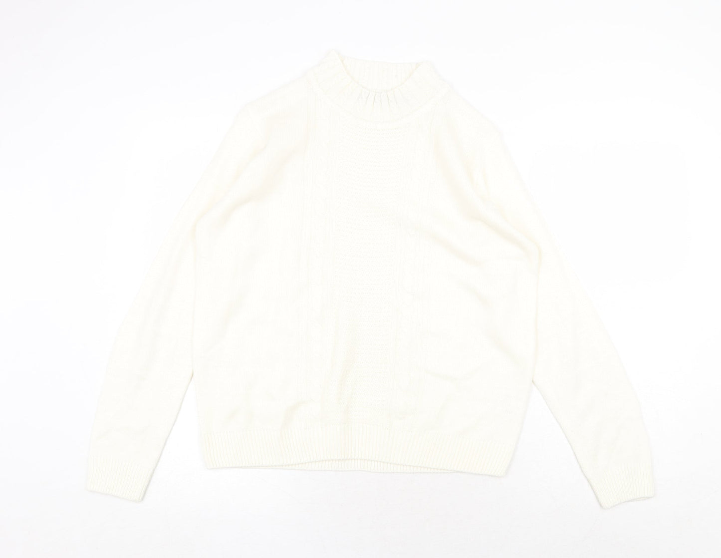 Womens UK Size 14 EWM White Pullover Jumper