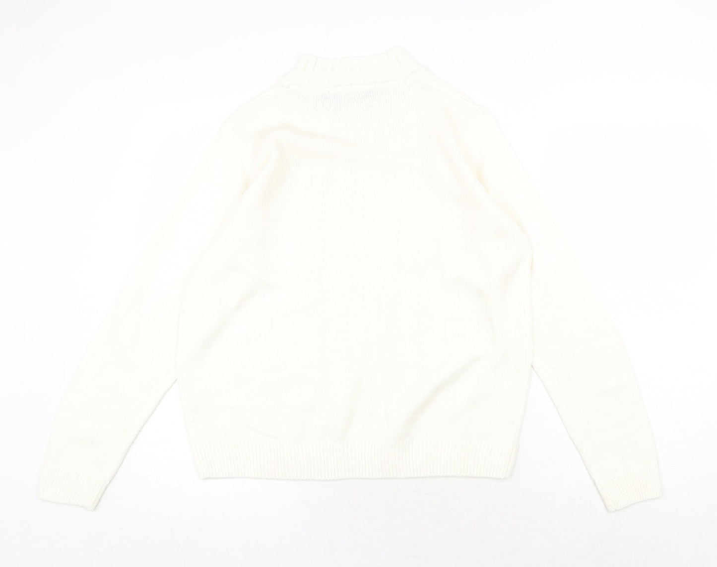Womens UK Size 14 EWM White Pullover Jumper