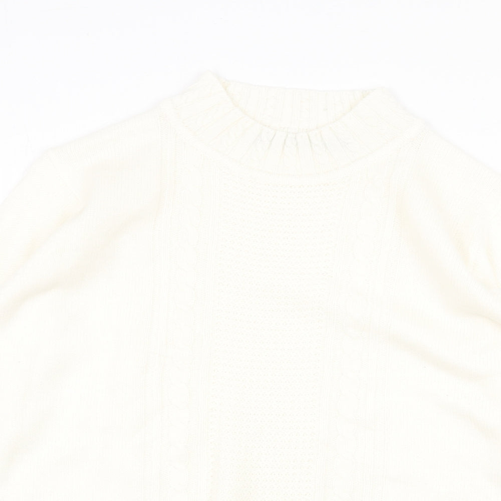 Womens UK Size 14 EWM White Pullover Jumper