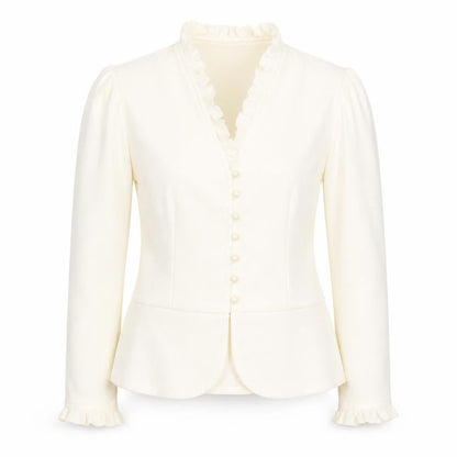 Ever Young Womens Ivory Jacket Blazer Size 16 Button