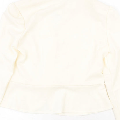 Ever Young Womens Ivory Jacket Blazer Size 16 Button