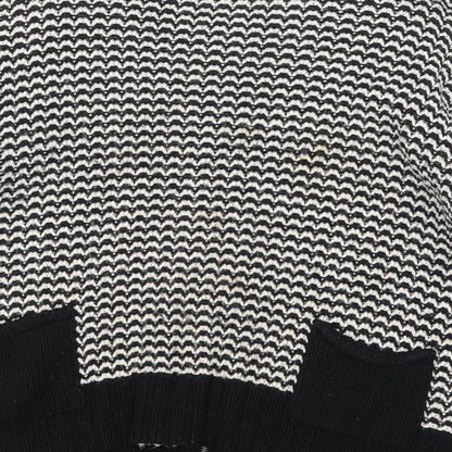 New Look Womens Multicoloured Round Neck Acrylic Full Zip Jumper Size 14