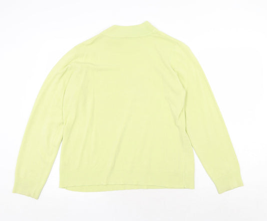 BHS Womens Green High Neck Acrylic Pullover Jumper Size 18