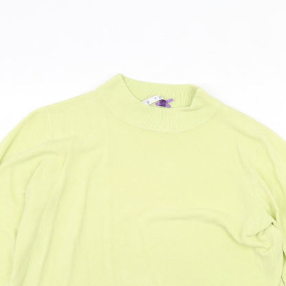BHS Womens Green High Neck Acrylic Pullover Jumper Size 18