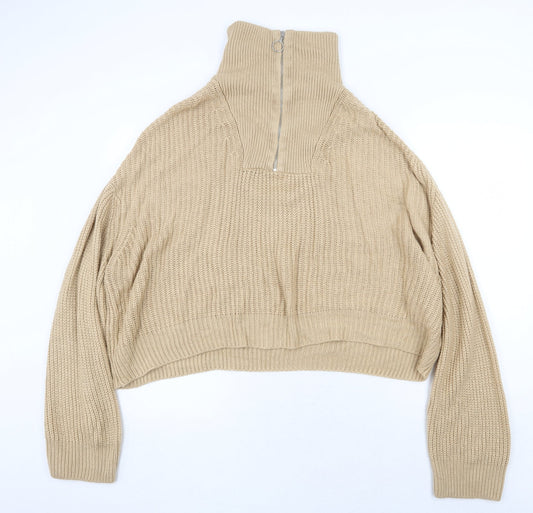 Womens UK Size L New Look Beige Pullover Jumper
