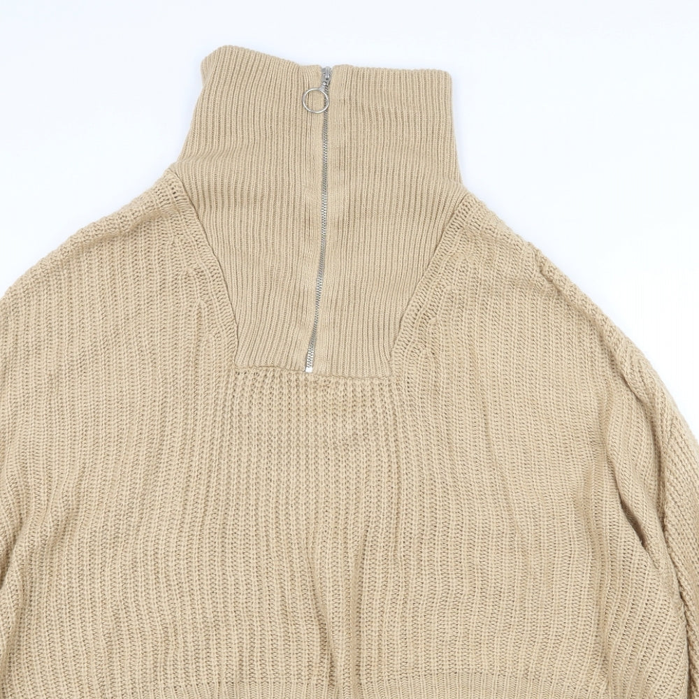 Womens UK Size L New Look Beige Pullover Jumper