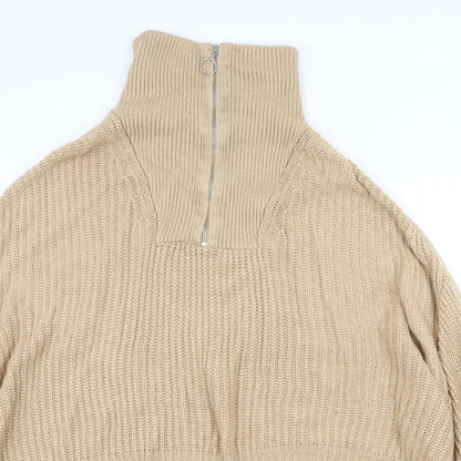 Womens UK Size L New Look Beige Pullover Jumper