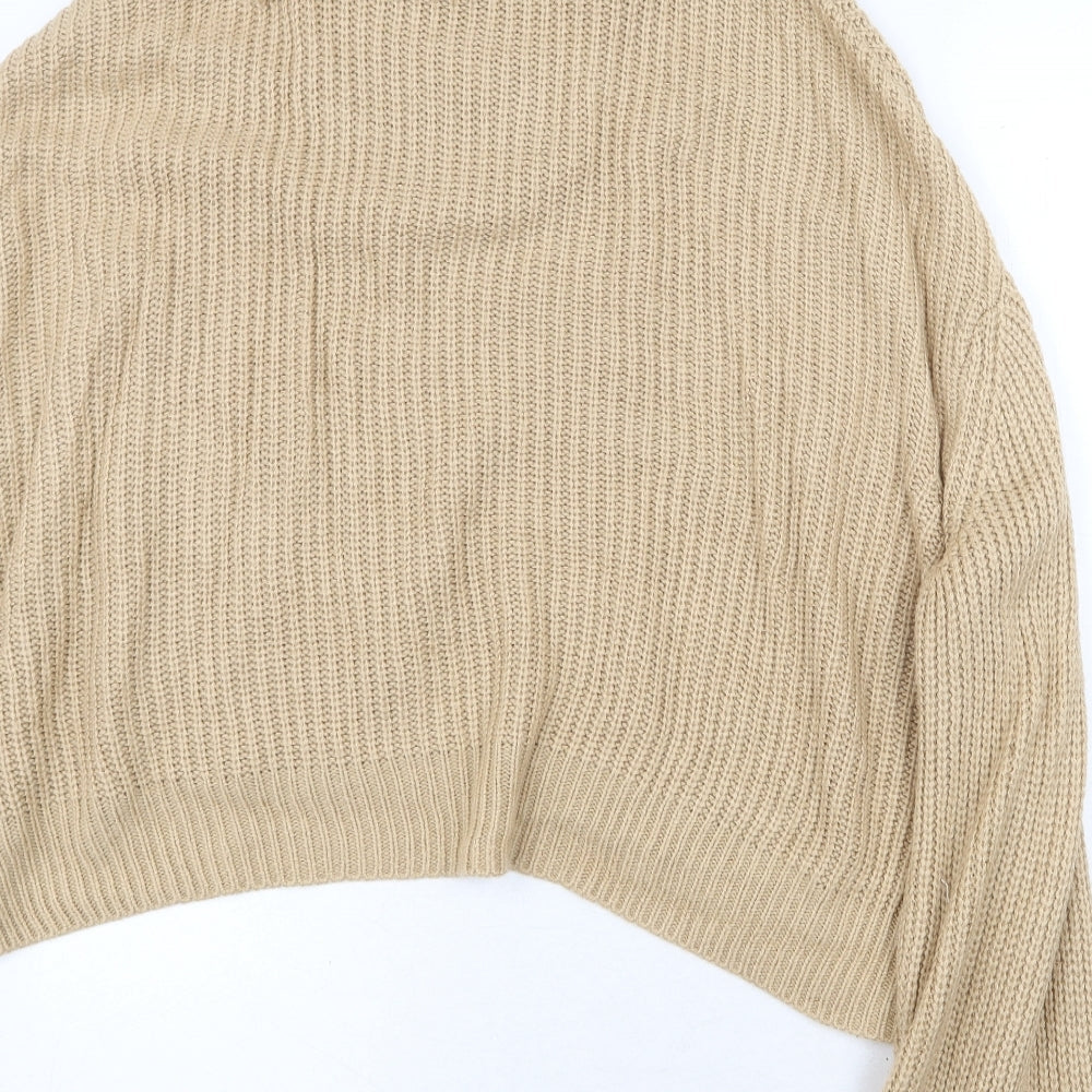 Womens UK Size L New Look Beige Pullover Jumper