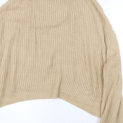 Womens UK Size L New Look Beige Pullover Jumper