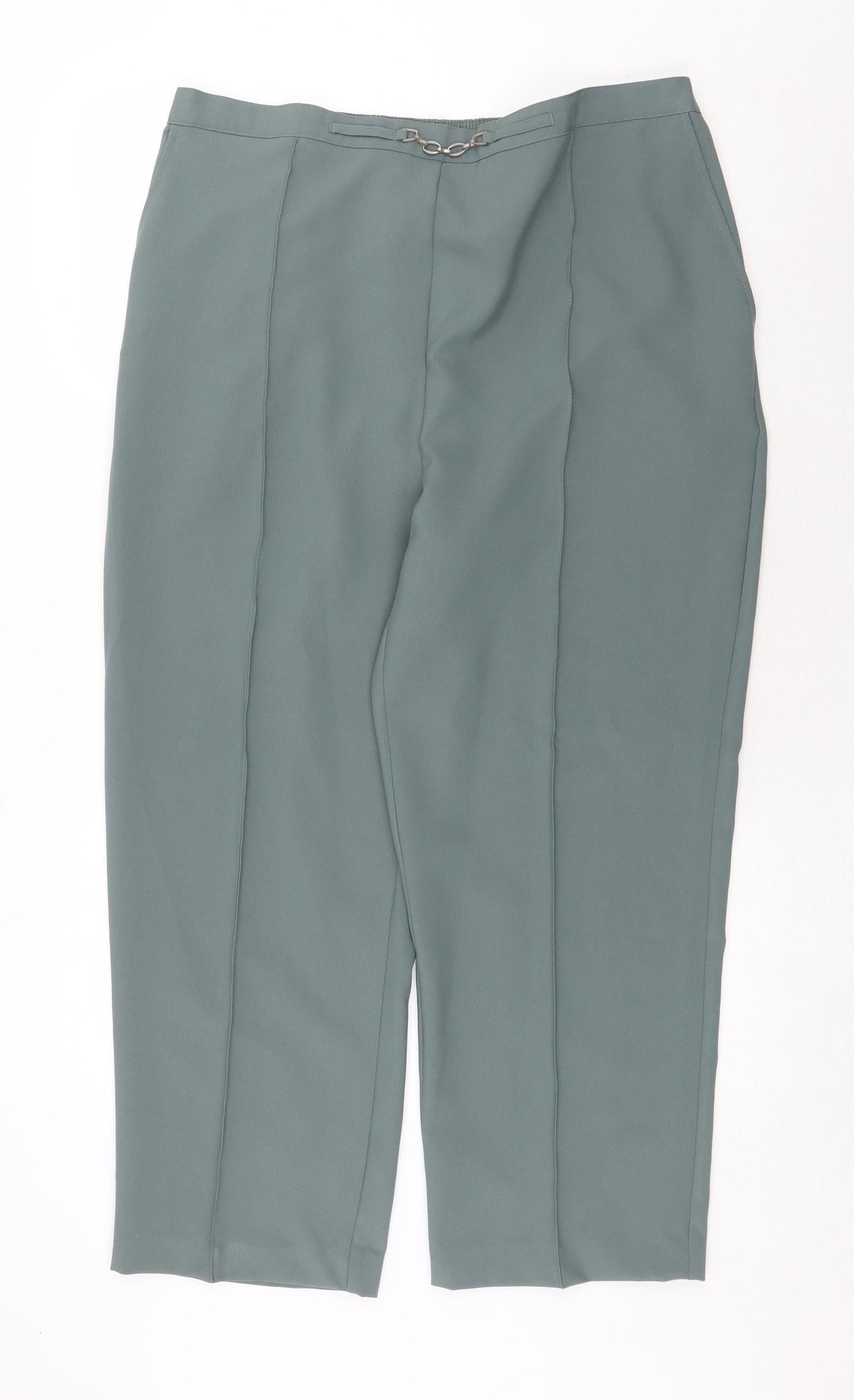 Womens UK Size 20 EWM Regular Fit  Green Trousers