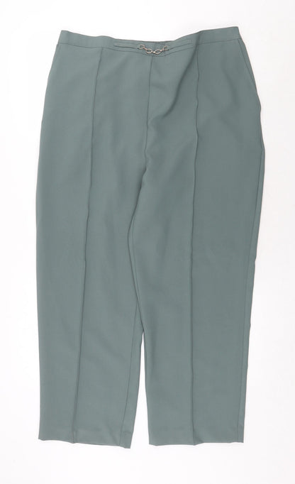 Womens UK Size 20 EWM Regular Fit  Green Trousers