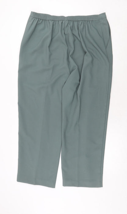 Womens UK Size 20 EWM Regular Fit  Green Trousers