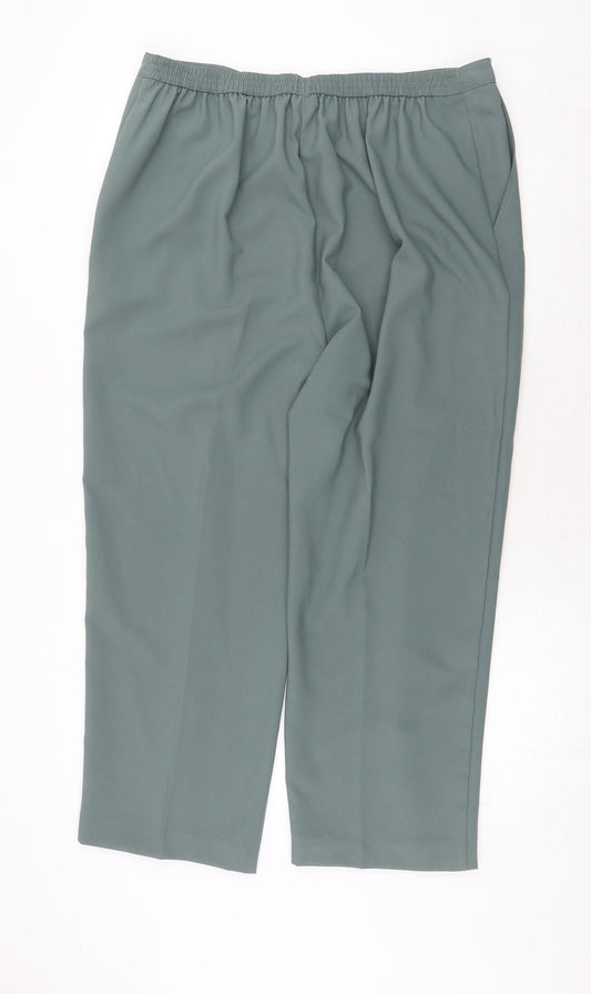Womens UK Size 20 EWM Regular Fit  Green Trousers