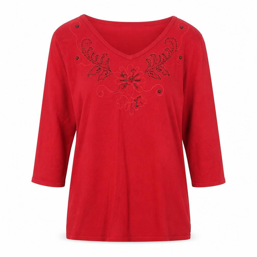 Womens UK Size L Anna Rose Red Pullover Jumper