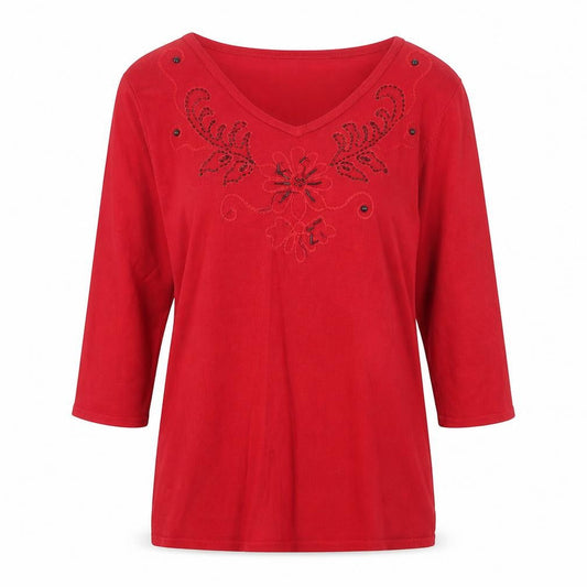 Womens UK Size L Anna Rose Red Pullover Jumper