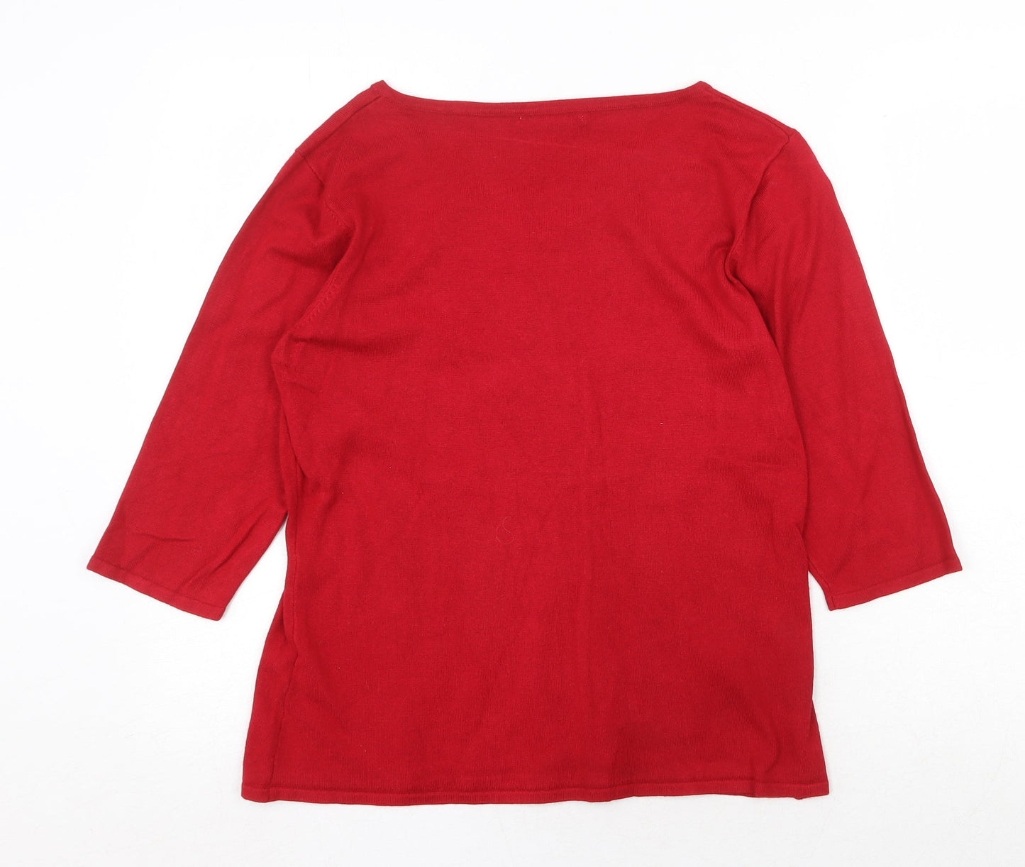 Womens UK Size L Anna Rose Red Pullover Jumper