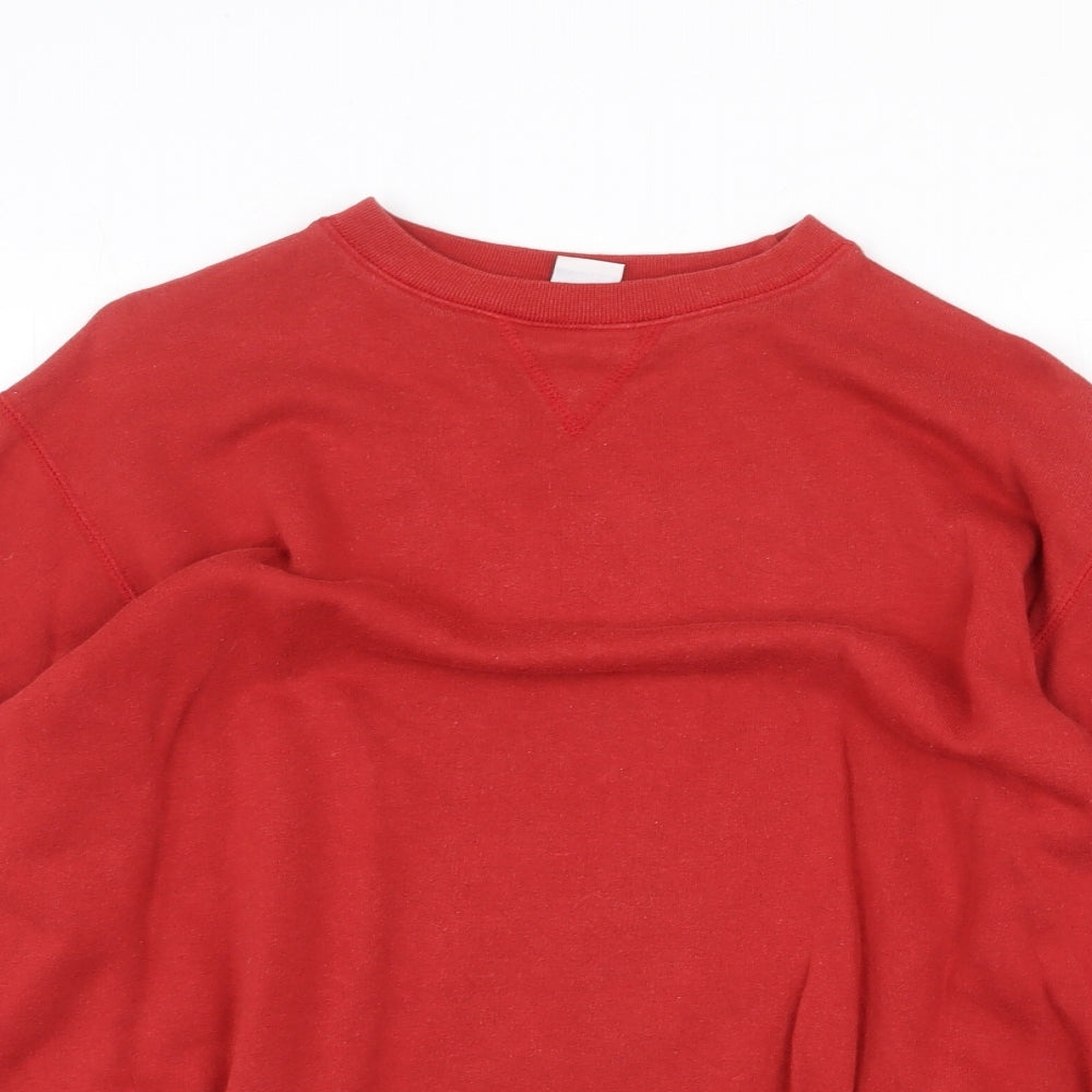 Courir Mens Red Cotton Pullover Sweatshirt Size S