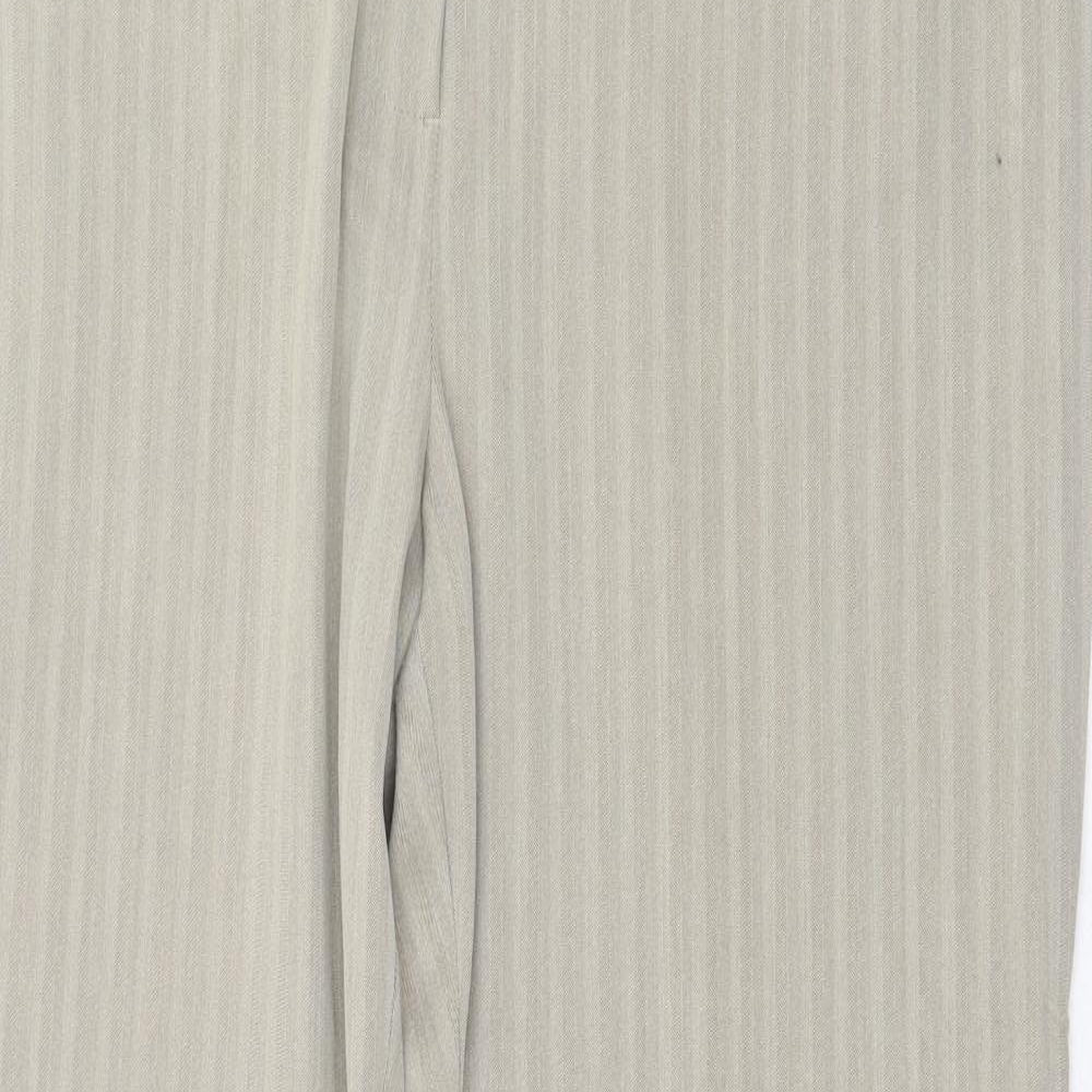 Womens UK Size 40 in South Regular Fit Dress Pants Beige Trousers