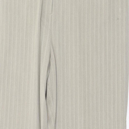 Womens UK Size 40 in South Regular Fit Dress Pants Beige Trousers