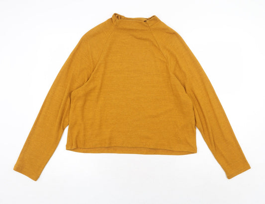Womens UK Size S H&M Yellow Basic T-Shirt
